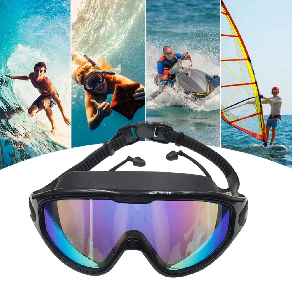 Adult Eloctro-plated Swim Goggles / UV Vision / Twin Pair